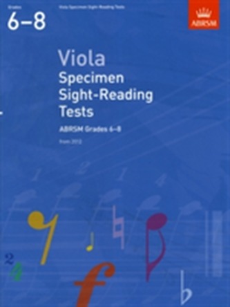 Viola Specimen Sight-Reading Tests, ABRSM Grades 6-8