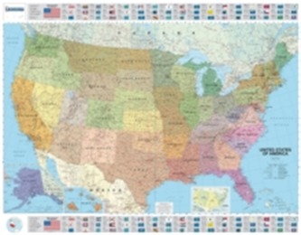 USA Political - Michelin rolled & tubed wall map Encapsulated
