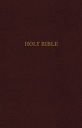 KJV, Reference Bible, Giant Print, Bonded Leather, Burgundy, Indexed, Red Letter Edition, Comfort Print