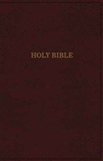 KJV, Deluxe Thinline Reference Bible, Imitation Leather, Burgundy, Indexed, Red Letter Edition, Comfort Print