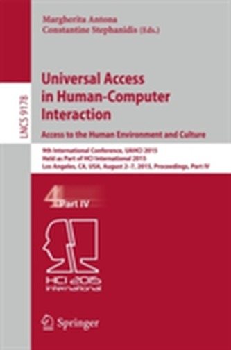 Universal Access in Human-Computer Interaction.Access to the Human Environment and Culture