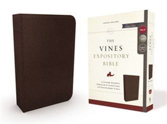 The NKJV, Vines Expository Bible, Leathersoft, Brown, Comfort Print