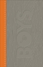 CSB Study Bible for Boys Charcoal/Orange, Wood Design Leathertouch