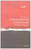 Comparative Literature: A Very Short Introduction