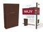 NKJV, Deluxe Reference Bible, Center-Column Giant Print, Leathersoft, Brown, Red Letter Edition, Comfort Print