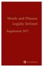 Words and Phrases Legally Defined 2017 Supplement