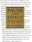 Pause and Effect