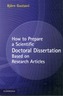 How to Prepare a Scientific Doctoral Dissertation Based on Research Articles