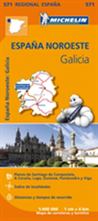 Galicia - Michelin Regional Map 571