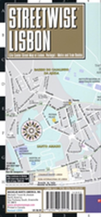Streetwise Lisbon Map - Laminated City Center Street Map of Lisbon, Portugal