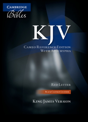KJV Cameo Reference Edition with Apocrypha KJ455:XRA Black Calfskin Leather