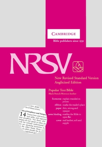 NRSV Popular Text Edition with Apocrypha NR533:TA black French Morocco leather