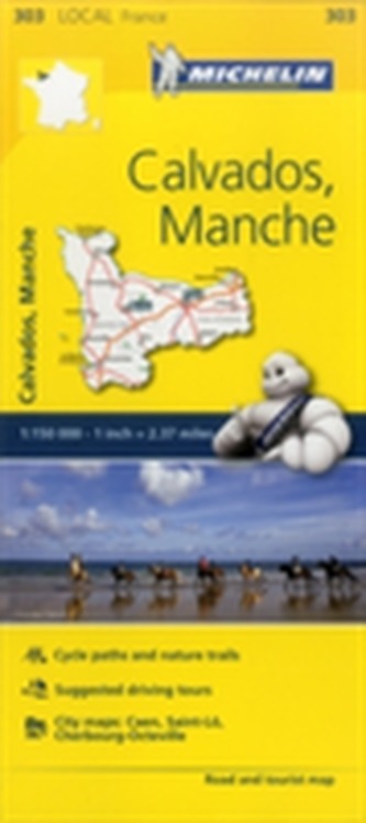 Calvados, Manche - Michelin Local Map 303