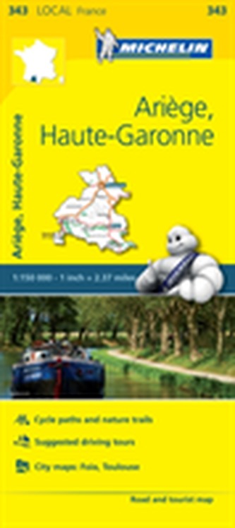 Ariege, Haute-Garonne - Michelin Local Map 343