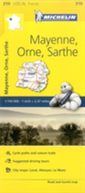 Mayenne, Orne, Sarthe - Michelin Local Map 310