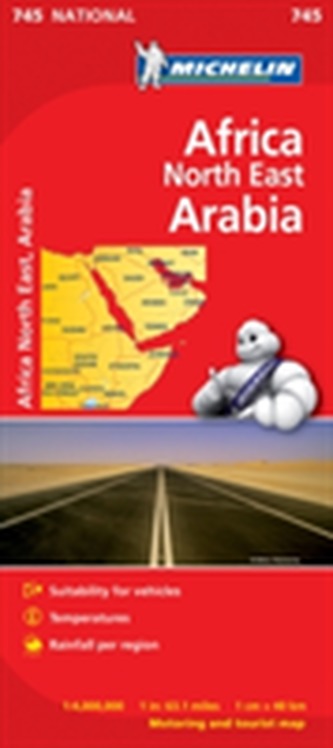Africa North East, Arabia - Michelin National Map 745