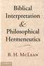 Biblical Interpretation and Philosophical Hermeneutics