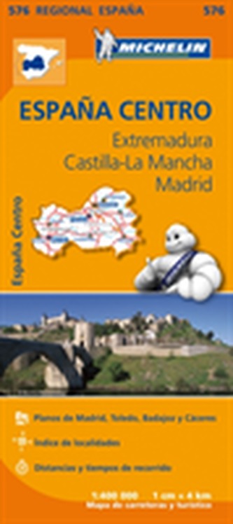 Extremadura, Castilla La Mancha, Madrid - Michelin Regional Map 576