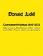 Donald Judd: Complete Writings 1959-1975