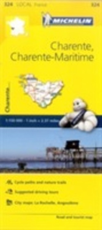 Charente, Charente-Maritime - Michelin Local Map 324