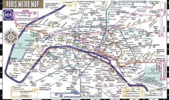 Streetwise Paris Metro Map - Laminated Metro Map of Paris, France