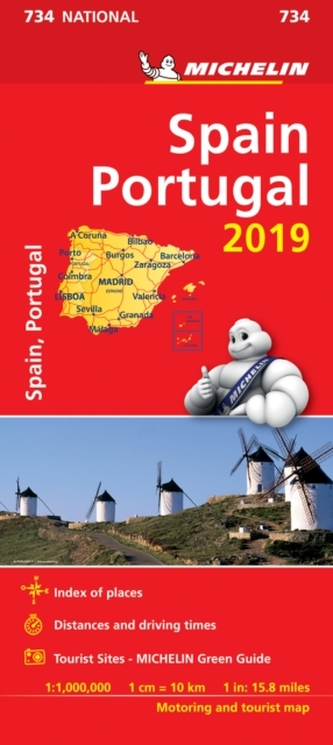 Spain & Portugal 2019 - Michelin National Map 734