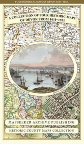 Collection of Four Historic Maps of Devon from 1611-1851