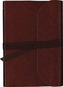 NKJV, Journal the Word Bible, Large Print, Premium Leather, Brown, Red Letter Edition