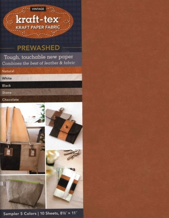 kraft-tex (R) Sampler 5-Colors Prewashed, 10 Sheets 8 1/2 x 11