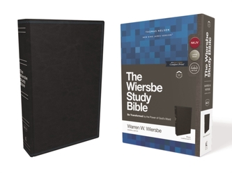 NKJV, Wiersbe Study Bible, Leathersoft, Black, Red Letter Edition, Comfort Print