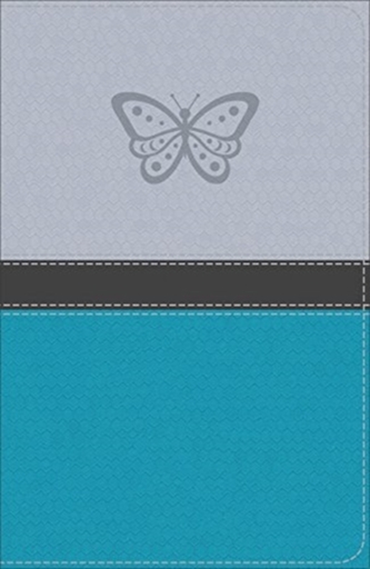 KJV Study Bible for Girls Silver/Teal, Butterfly Design LeatherTouch