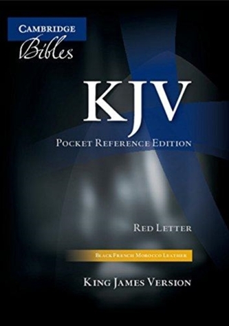KJV Pocket Reference Bible, Black French Morocco Leather, Red-letter Text, KJ243:XR