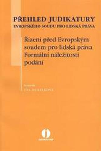 Přehled judikatury Evropského soudu pro lidská práva. Řízení před Evropským soudem pro lidská práva. Formální náležitosti podání