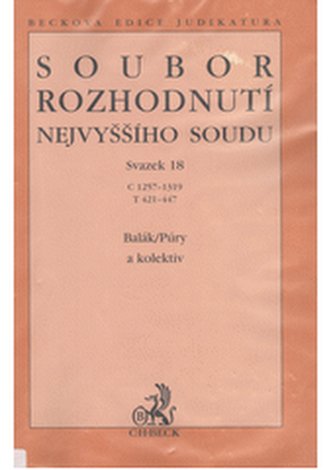 Soubor rozhodnutí Nejvyššího soudu sv.18