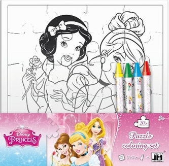 Princezny - Omalovánky puzzle