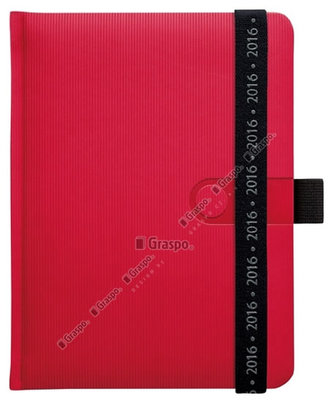 Diář 2016 - Trendy červený denní B6