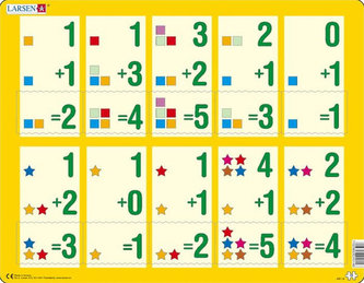 Puzzle MAXI - Malé sčítání 1-5 /10 dílků