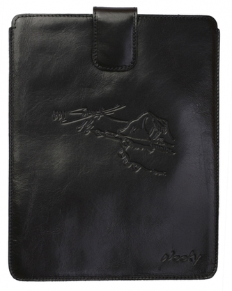 Puzdro 17x24 Saudek čierna koža s prackou Samsung Galaxy Tab 8.9