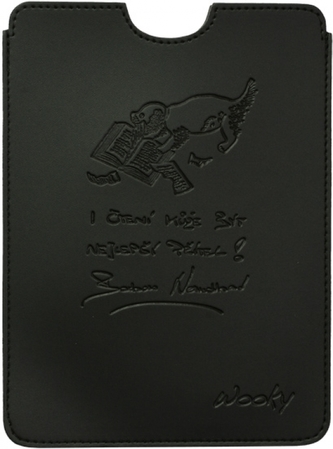 Puzdro 15x21,5 Nesvadbová čierna umelá koža Wooky tablet reader