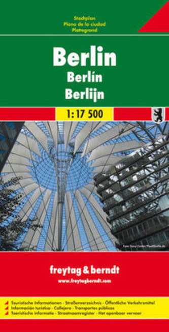 Freytag & Berndt Stadtplan Berlin. Berlino. Berlijn