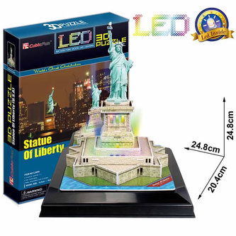 Puzzle 3D Socha Svobody led/37 dílků