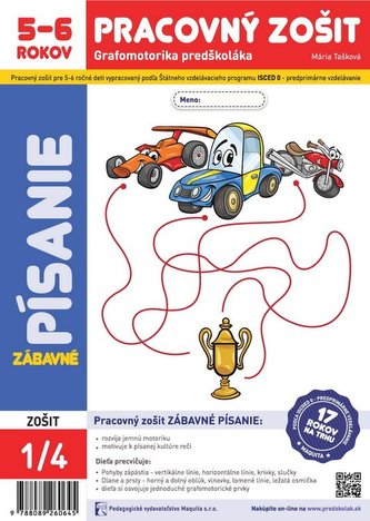 Zábavné písanie - pracovný zošit 5-6 rokov