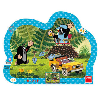 Krtko so žltým autom - puzzle 25 dielikov