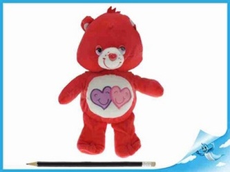 Starostlivý medvídek plyšový červený