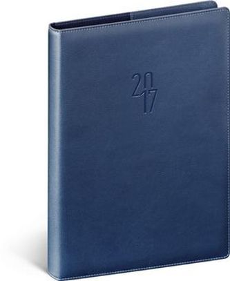 Diář 2017 - Prestige - denní A4/modrý