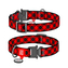 WAUDOG obojek nylonový Červená kostka QR fastex (25-35cm/1,5cm)