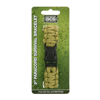 Vojenský náramek BCB Paracord 9 - coyote