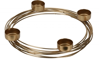 Kovový svícen zlatý 26 cm