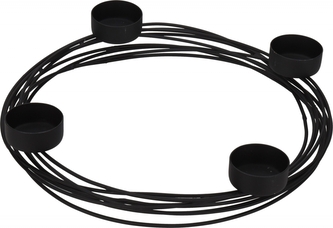 Kovový svícen černý 26 cm