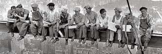 Plakát, Obraz - Lunch On Skyscraper, 158 × 53 cm
